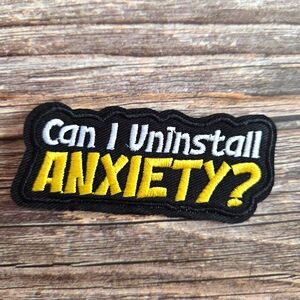 Can I Uninstall Anxiety Nerd Geek Funny Mental Health Awareness Iron On Patch